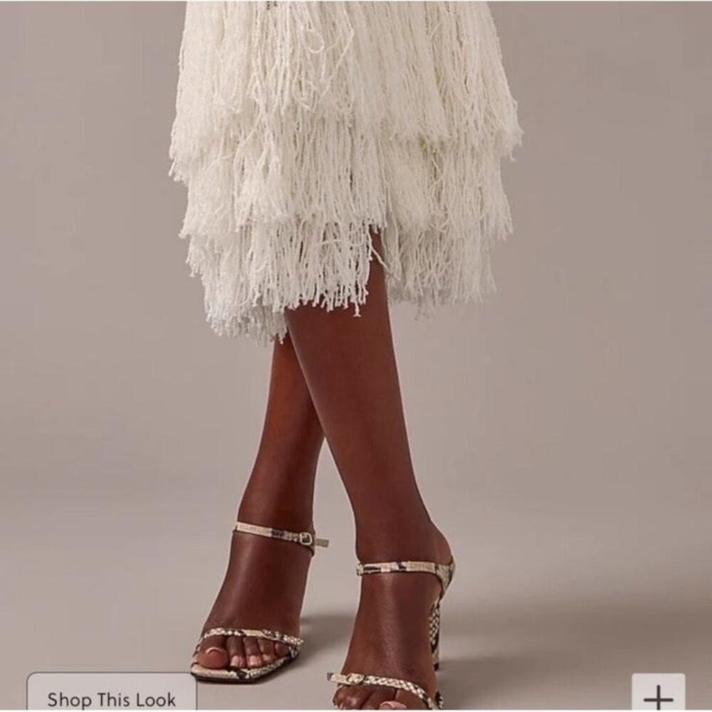 J.Crew Maxi Fringe Sweater knit Dress BY934 Size S - Picture 7 of 9